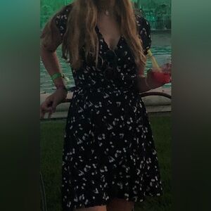 Navy Floral Dress